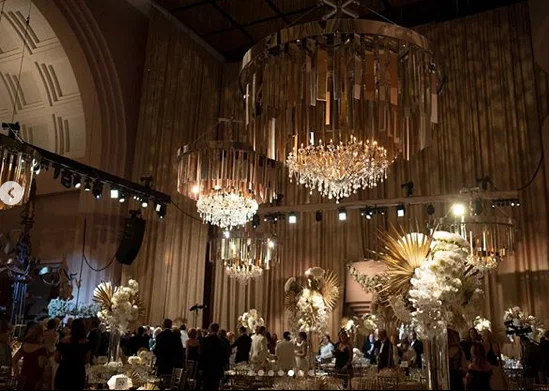 The Events Company created a grand and golden tableau for Houston Ballet's 50th anniversary ball. (Photo by Alida Bonifaz)