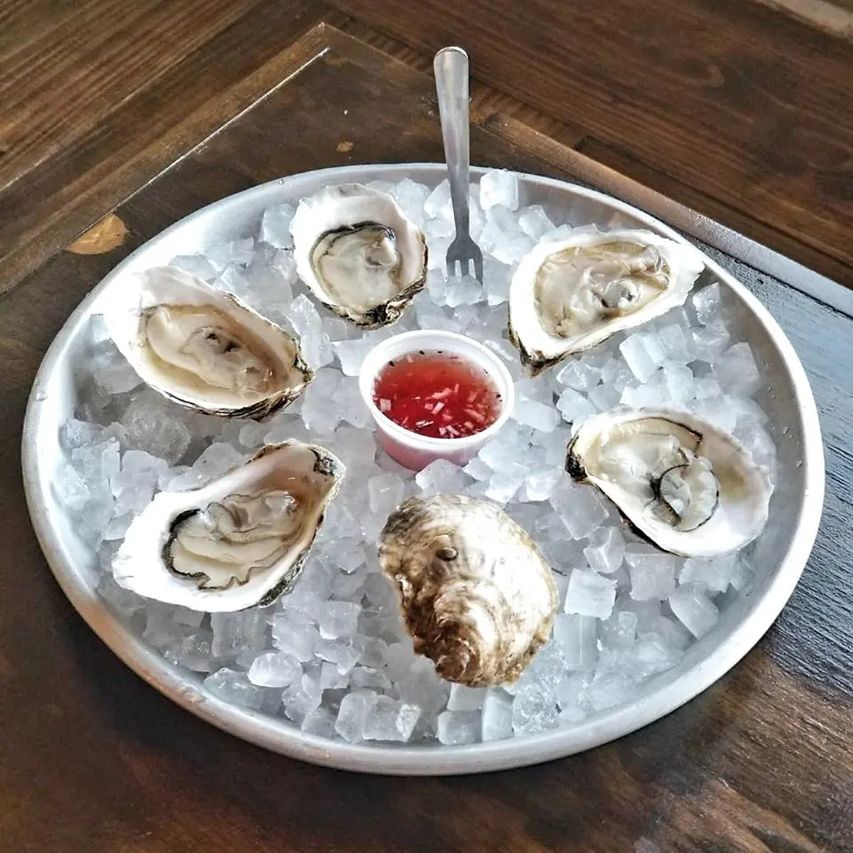Shuck Me serves both Gulf and Blue Point oysters.