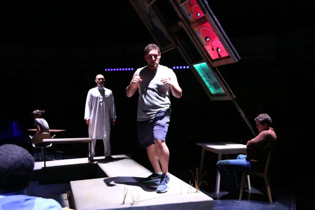 Gabriel Regojo as Elliot in the Stages production of Water By the Spoonful. (Photo by Amitava Sarkar)