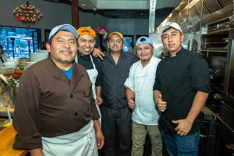 Longtime Ibiza employees were in the spotlight — Teo, Alejandro, Eddie, Michael, Nardo (Photo by Tony Ruppe)