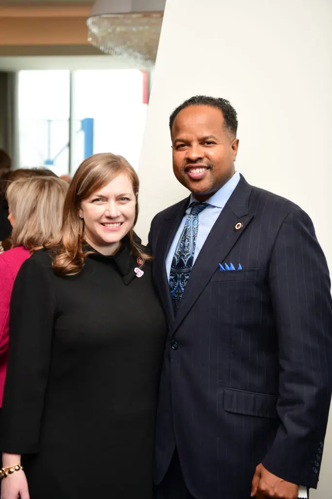 U.S. Rep. Lizzie Pannill Fletcher, State Rep. Ron Reynolds (Photo by Daniel Ortiz)