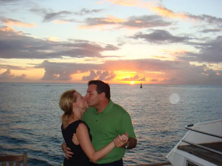 Tracy Dieterich charted a 55-foot launch for New Year's Eve, 2010, and just before sunset surprised Valerie Palmquist with dancing on the deck and with a ring.