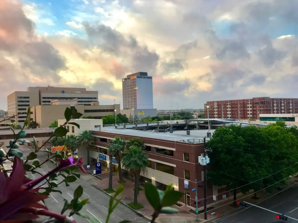 Looking southward from my balcony at the morning sky