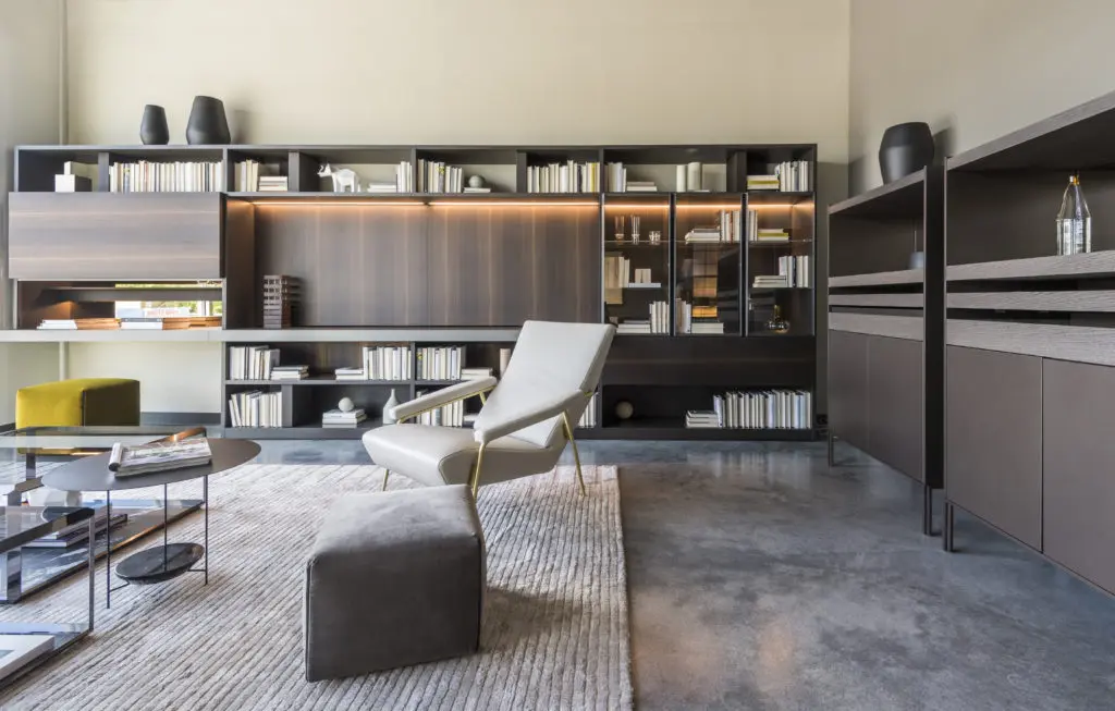 The second floor showroom at BeDesign features all manner of designer furnishings for the entire house.