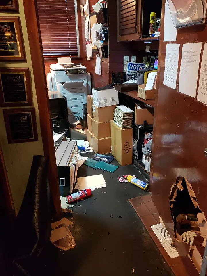 The crime scene at Frank's Americana Revival 