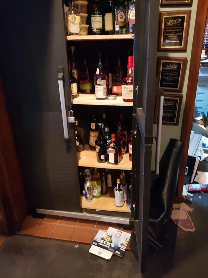 The thief made off with his favorite brands of liquor at Frank's Americana Revival.