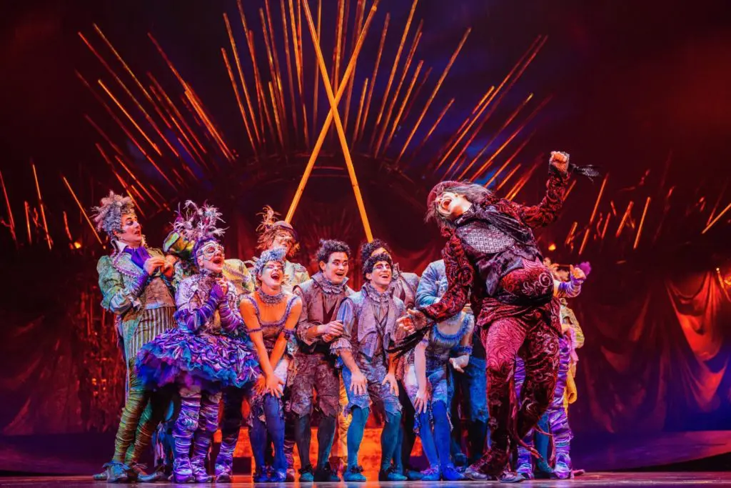 A magical world political plot loosely ties the performances together in Algeria. (Photo by Photos Marie-Andrée Lemire / Costumes Dominique Lemieux / Cirque du Soleil 2019 )