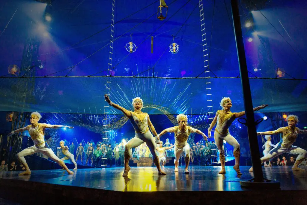Alegría's dancers put on a world class show. (Photo by Marie-Andrée Lemire / Costumes Dominique Lemieux / Cirque du Soleil 2019 )