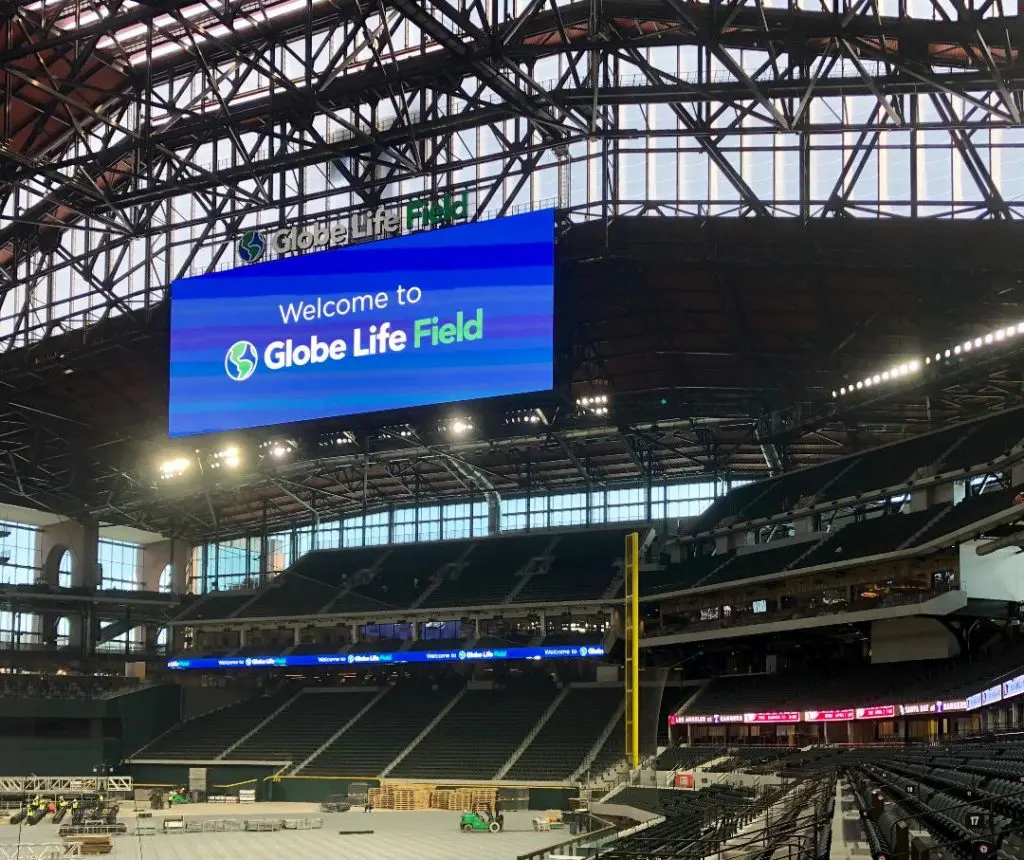 Globe Life Field and its retractable roof give the Texas Rangers a modern ballpark marvel. (Photo by Courtney Dabney)