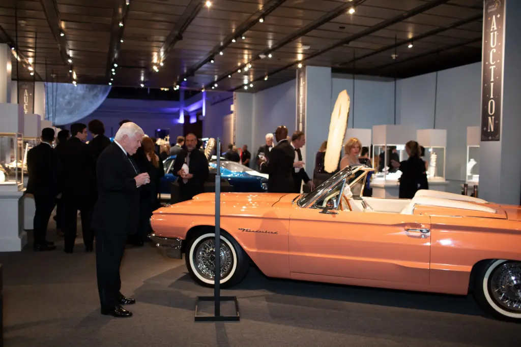 The coral 1964 Ford Thunderbird was one of two vintage cars on the auction block at the Houston Museum of Natural Science gala. (Photo by Mike Rathke)