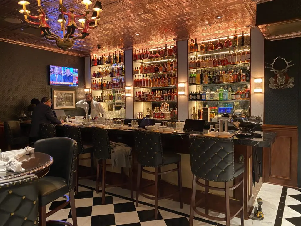 The bar in Turner's features a black & white tile floor, a nod to the original Café Annie which was further up the street.  (Photo by Shelby Hodge)