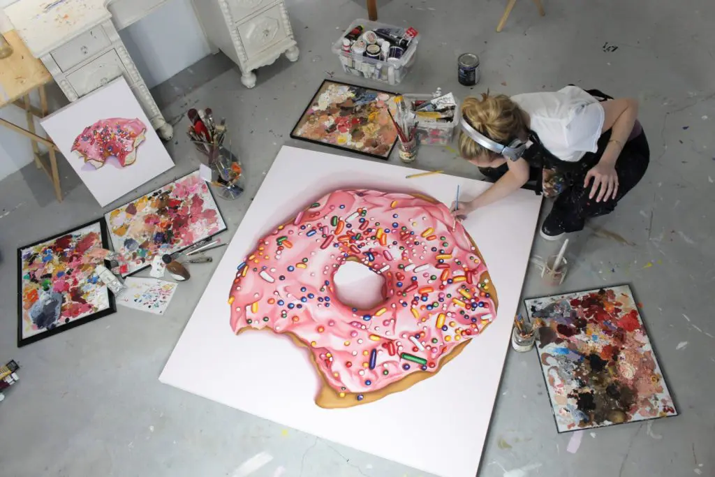 Corbett's dream to create an painting as a homage to the tasty treat made it clear its destined owner had to be breakout music star Lizzo. 
