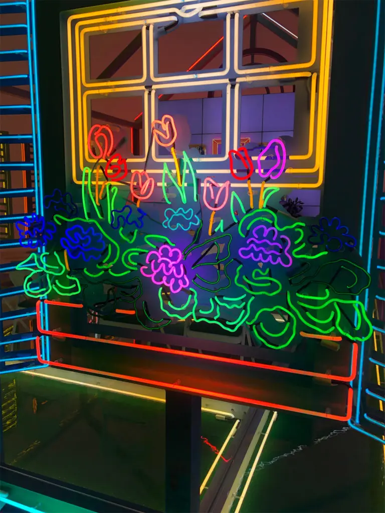 The Neon House at the DMA evokes a sense of homeyness with a dark comedic twist. (Photo by Megan Ziots)