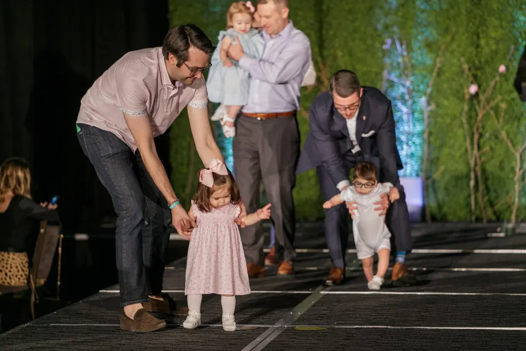 Models were students of The Ashford Rise School of Dallas, and accompanied by father figures. 