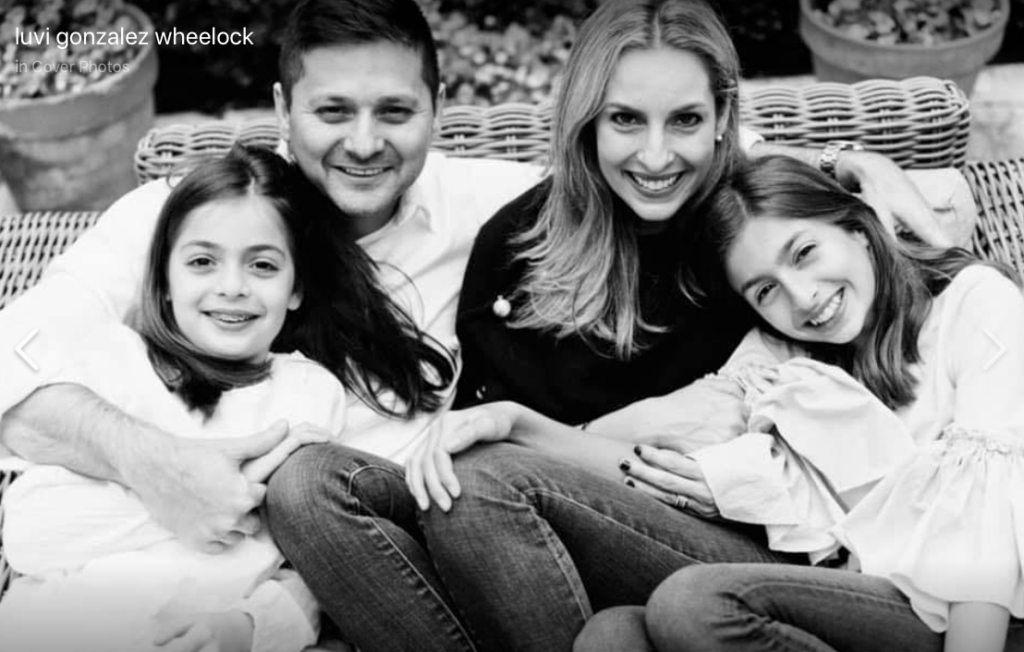 Carlos & Luvi Wheelock were engaged on the steps of St. Patrick's Cathedral in New York, seen here a number of years and two daughters later. (Facebook photo)
