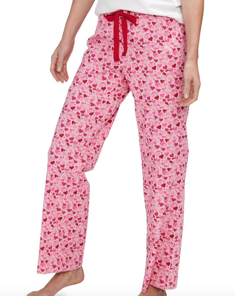 Vineyard Vines Valentine's Day pajama pants cute enough for year-round wear on sale. 