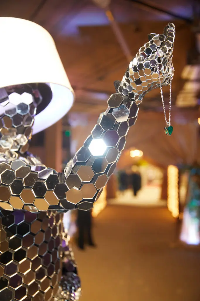 A mirrored model at The Jewel Charity Ball. (Photo by Steve Wrubel)