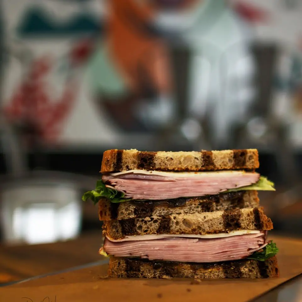 Wild Acre – Black Forest Ham sandwich on marble rye