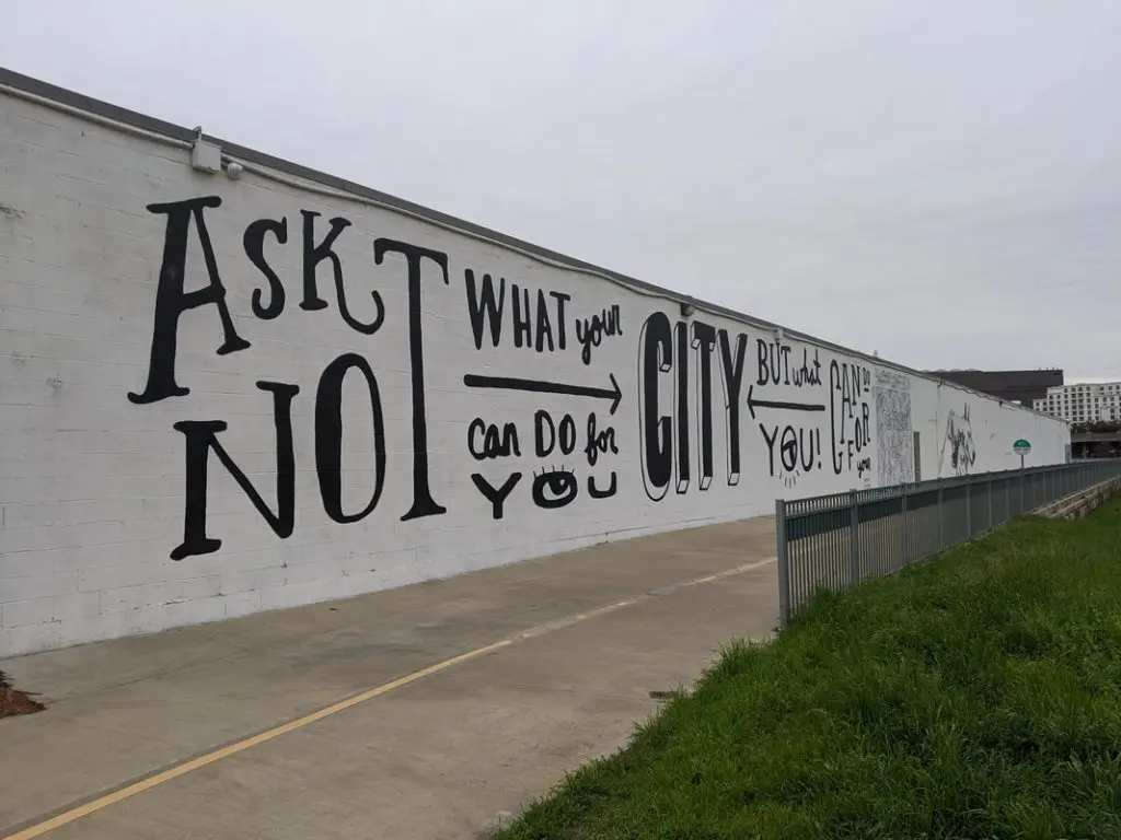 Artwork on the Trinity Strand Trail. (Photo by Madison Mask)