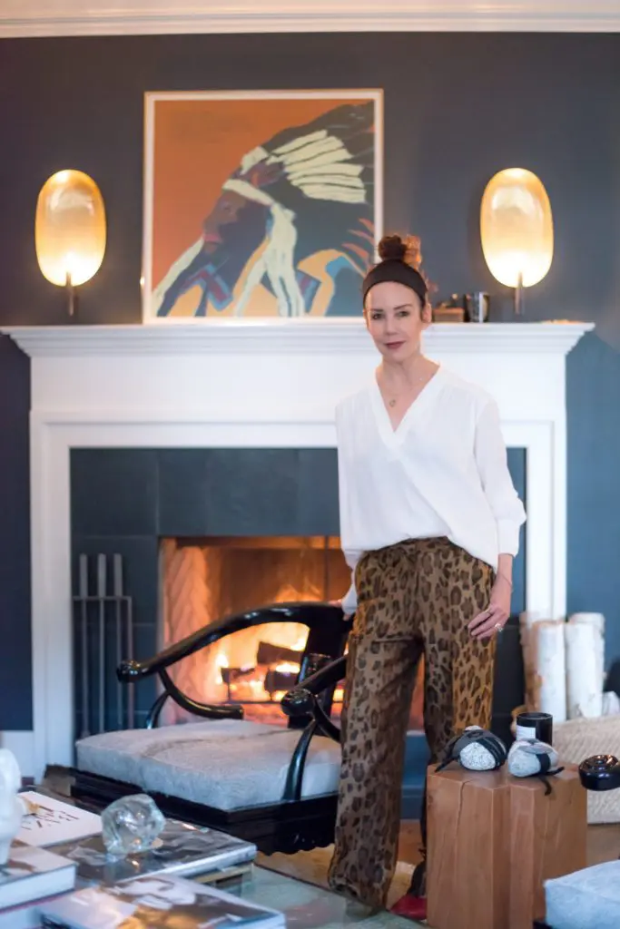Tracy Achor Hayes, a fashion editor at the Dallas Morning News for more than 30 years, in her home. (photo by Shayna Fontana) 