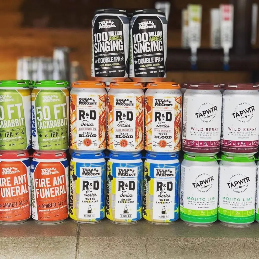 Texas Ale Project is offering curbside pickup of their beers and hard seltzers. (Courtesy of Texas Ale Project)