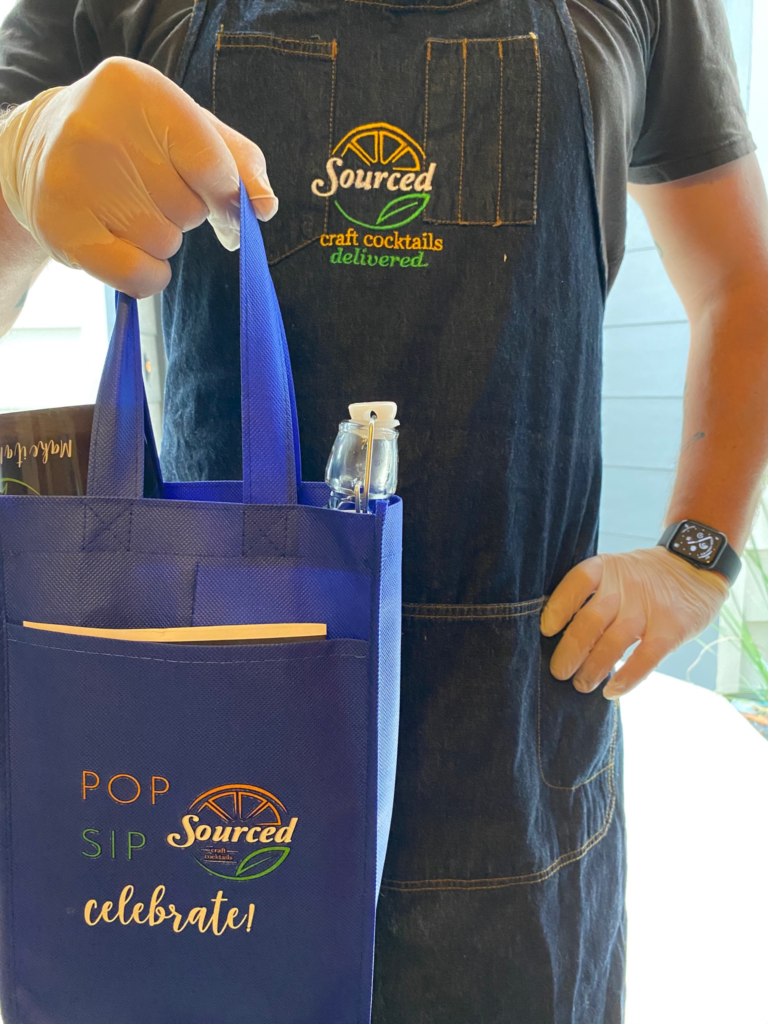 A local bartender prepares and delivers your order, straight to your door.