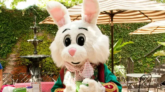 Brennan's Easter Bunny will not be on the patio this year as restaurants have been closed for the pandemic. 