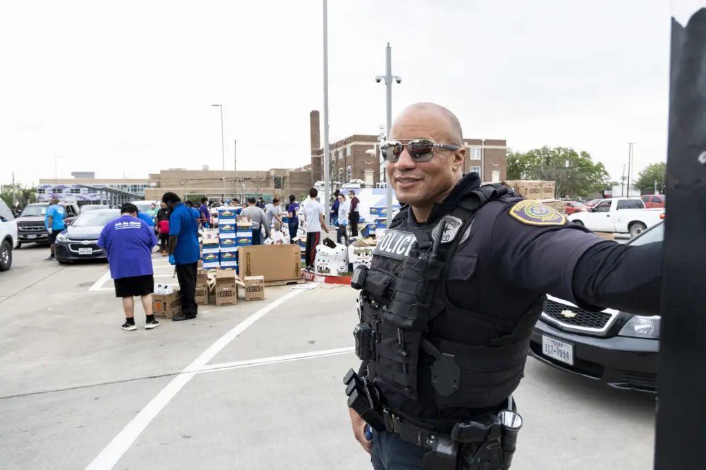 It's not easy to be a police officer at any time. The coronavirus pandemic  adds a whole new layer to that. (Photo by F. Carter Smith)