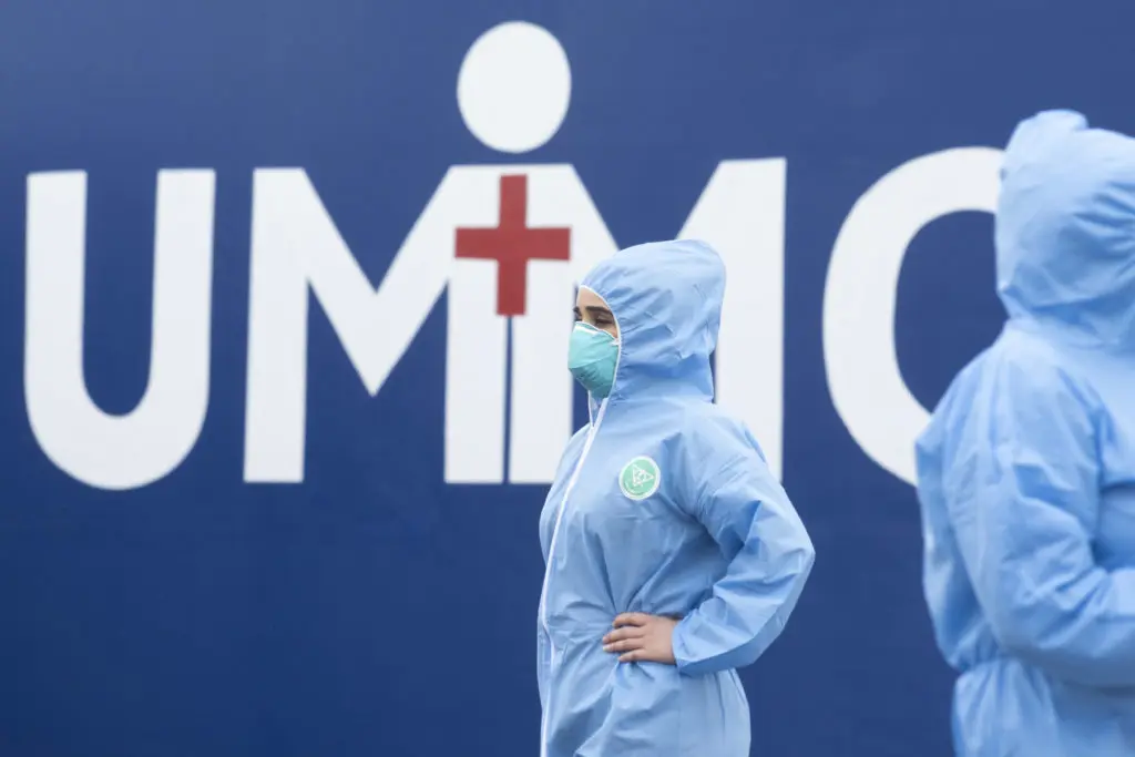 Medical professionals began Houston's first drive-through screening and testing for coronavirus at the United Memorial Medical Center after the outbreak of COVID-19. (Photo by F. Carter Smith)