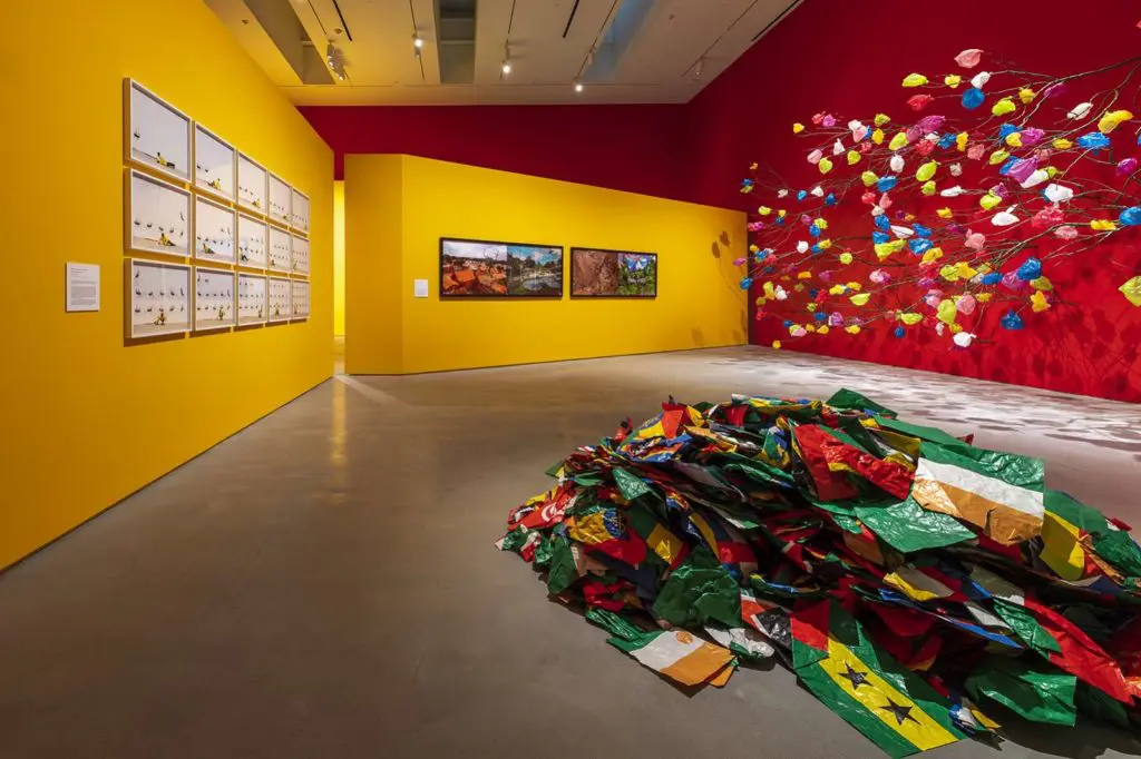 Architect Carlos Jiménez devised the immersive, dramatic installation for the Moody Center's "Radical Revisionists." (Photo by Nash Baker)