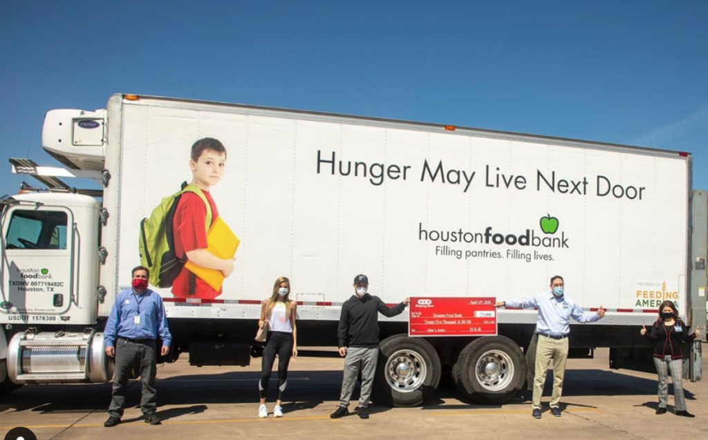 The Houston Food Bank is distributing 150 percent more food than normal. (Instagram photo)