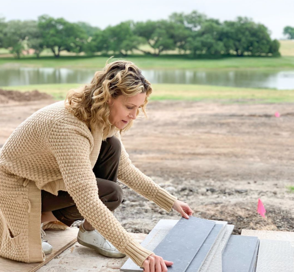Courtney Hill Fertitta of Courtney Hill Interiors checks in on a design project in Brenham, Texas. 