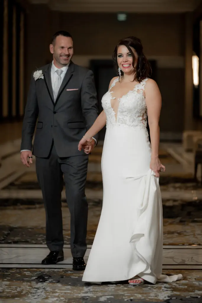 Clark Carroll and Tiffiny Scott Carroll were wed in a video ceremony at The Post Oak Hotel. (Photo by Daniel Pawlowski, (www.theweddingshow.biz))