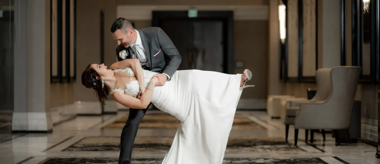 Tiffiny Scott & Clark Carroll celebrated their virtual wedding with friends. (Photo by Daniel Pawlowski, (www.theweddingshow.biz))