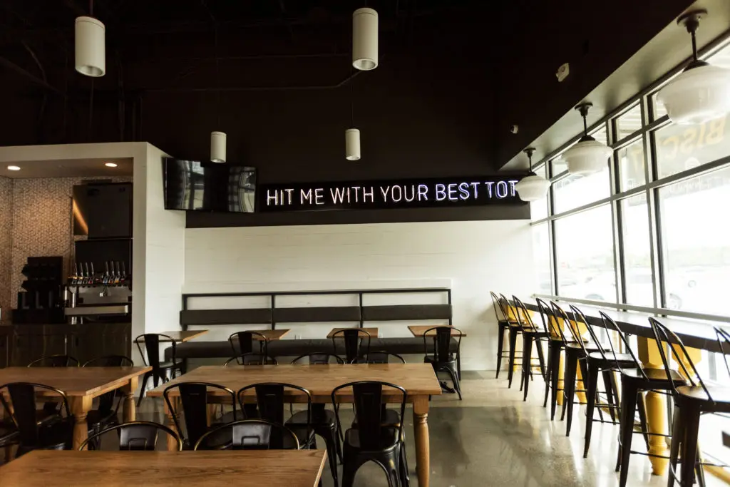 The Biscuit Bar is also famous for its tots and taps. 