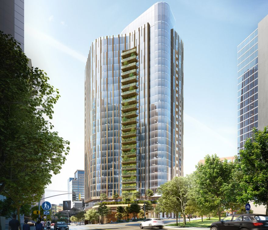 A new 26-story high-rise with the country's largest living wall is coming to Dallas. 