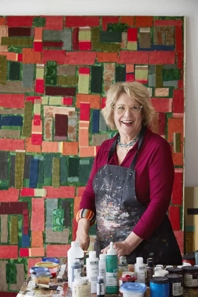 Texas artist Pam Nelson in her Turtle Creek Boulevard home. (photo by Lisa Petrole) 