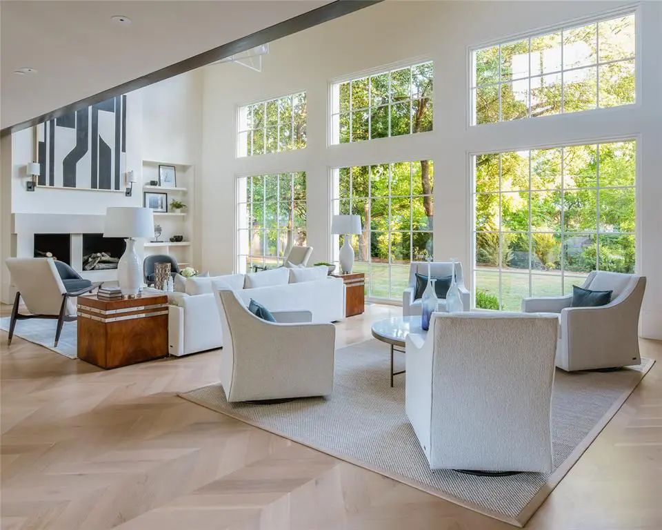 The great room of 5142 Stonegate Road. (Photo by Compass Real Estate)