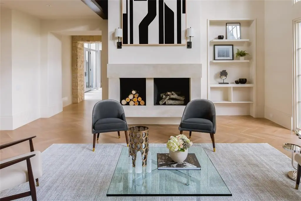 The great room of 5142 Stonegate Road. (Photo by Compass Real Estate)
