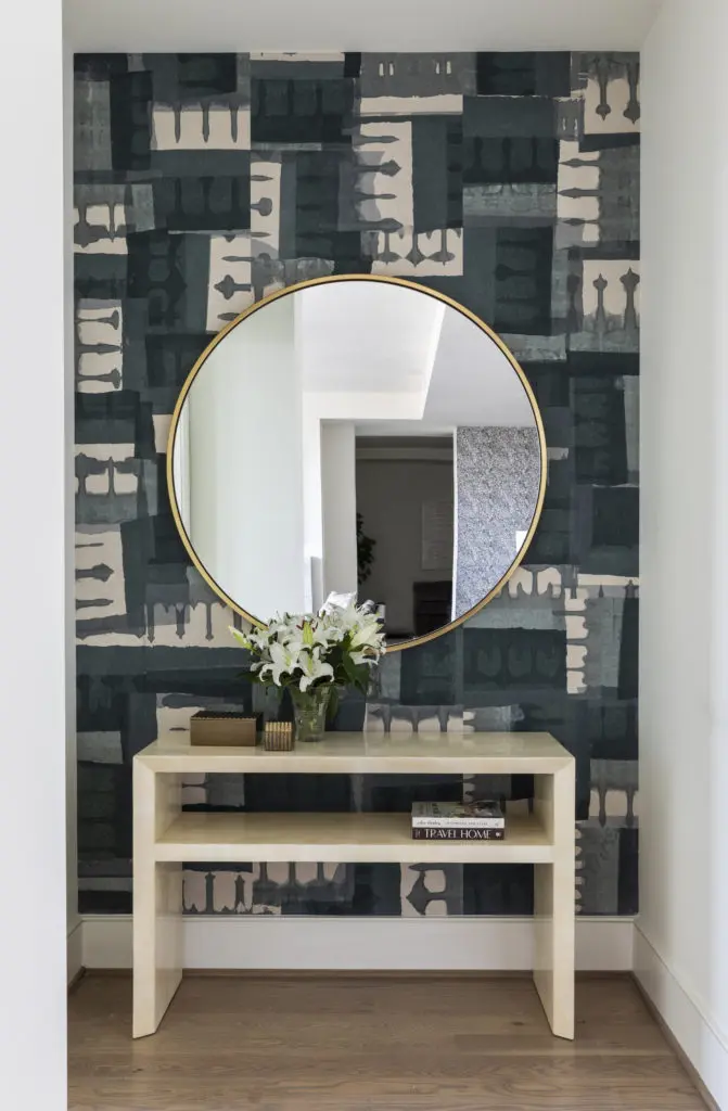 Bold wallpapers make a statement. (Photo by Julie Soefer)