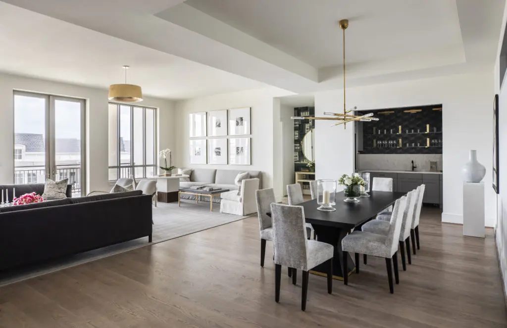 The bar area is a feature homeowner’s want to translate into condominium living. (Photo by Julie Soefer)