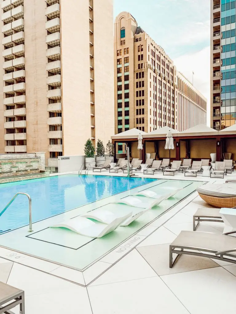 The Adolphus hotel has an incredible rooftop pool. (Courtesy of Adolphus)