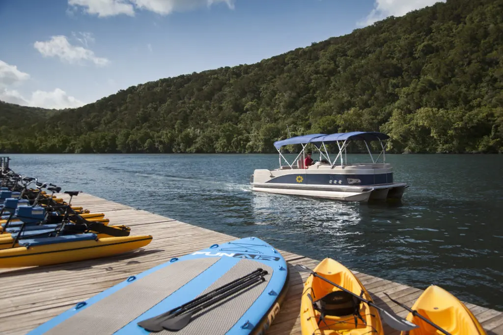 Boat cruises and water toys are part and parcel of the Lake Austin Spa Resort experience. (Photo by Lake Austin Spa Resort)