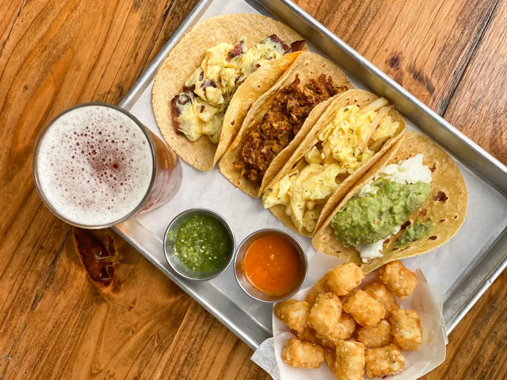 Breakfast Tacos on the Saturday and Sunday brunch menu at Daddy's Burgers. (Clark Cooper Concepts Photo)