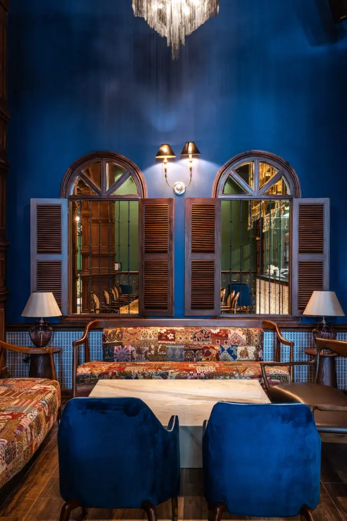The Diwan Lounge is reminiscent of the interior courtyards that were central to the home of wealth Indians. (Photo by Michael Anthony)