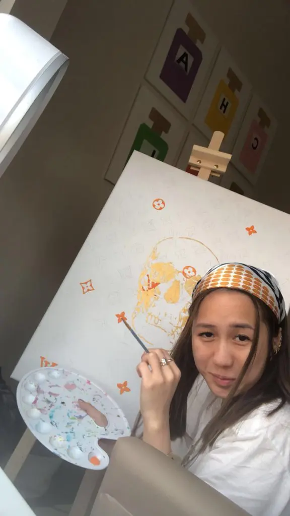 Behind the scenes: Alexis Ho painting her marble collection