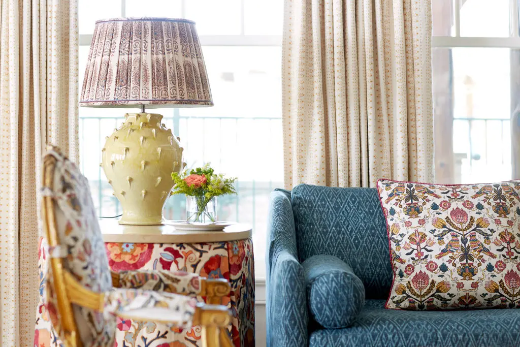 A detail of the redecorated living room at the Lake Austin Spa. (Photo by Lake Austin Spa Resort)