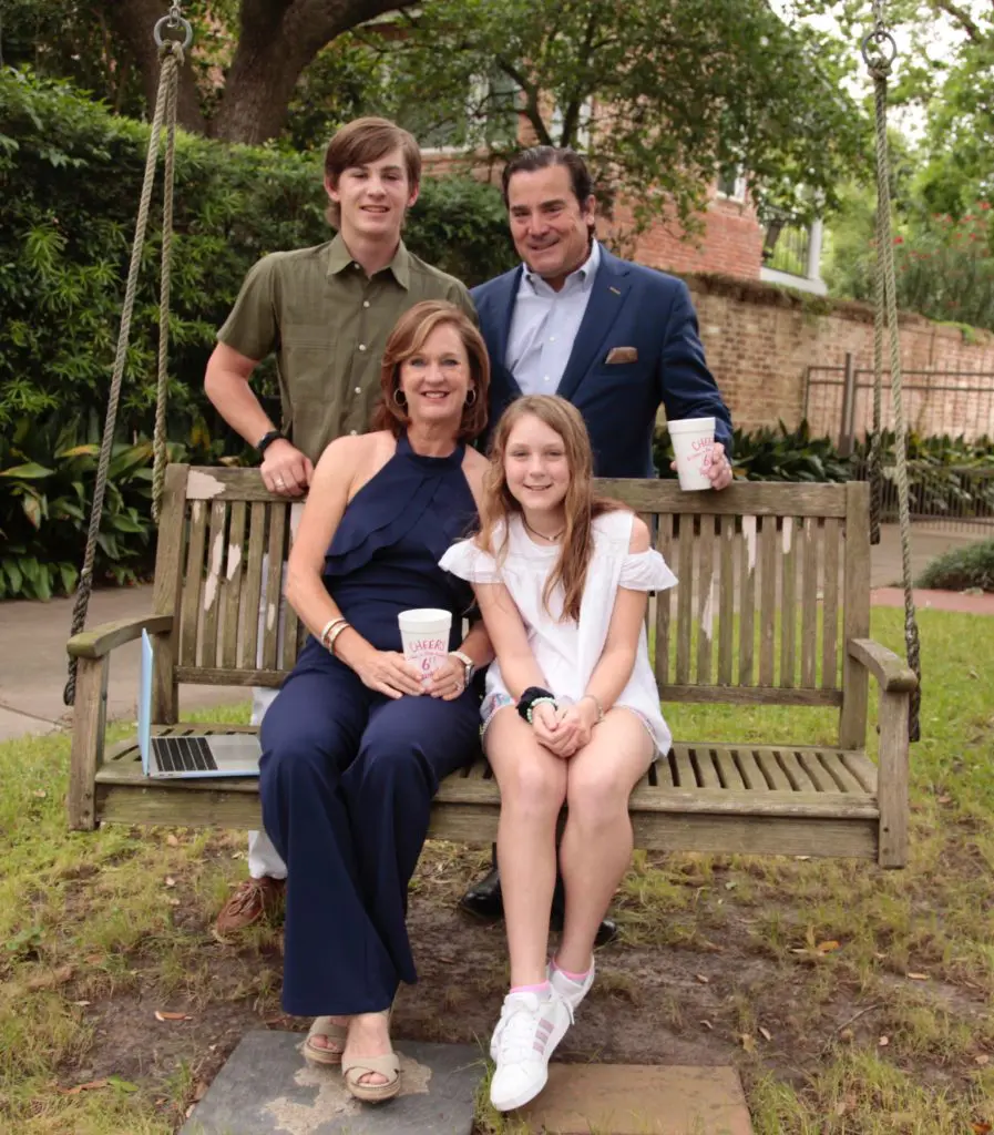 The JDRF Houston virtual gala was a family affair for Perri, Michael, Madison and Andrea Soper. (Photo by Barbara Prelick)