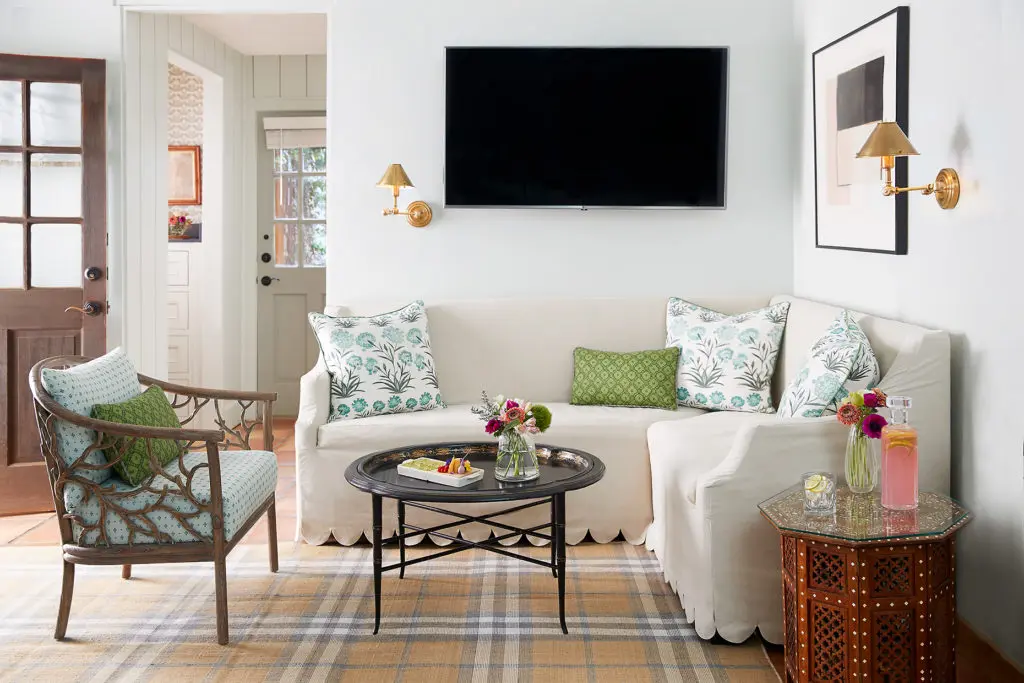 A cozy corner in one of the luxury rooms.  (Photo by Lake Austin Spa Resort)