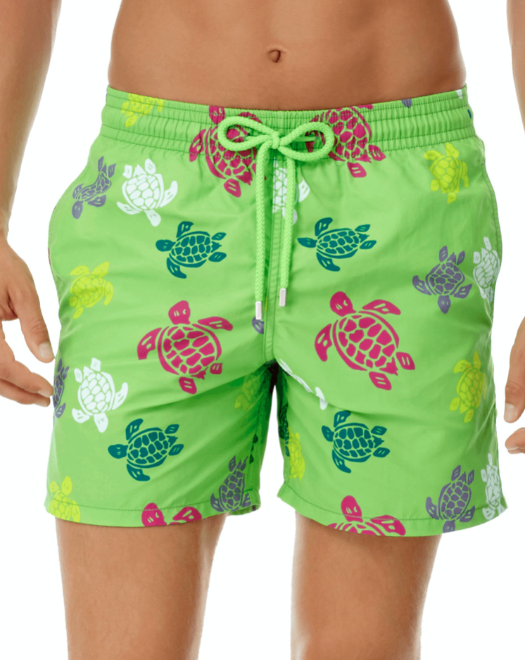 Vilebrequin Moorea Turtles swim trunks,$260, at Neiman Marcus, neimanmarcus.com